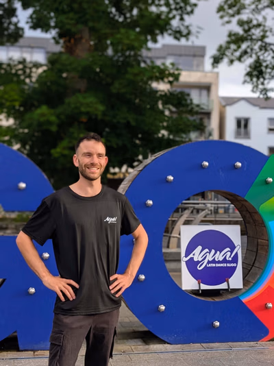 Agua Latin Dance instructor Dean teaching Casino Salsa classes in Sligo