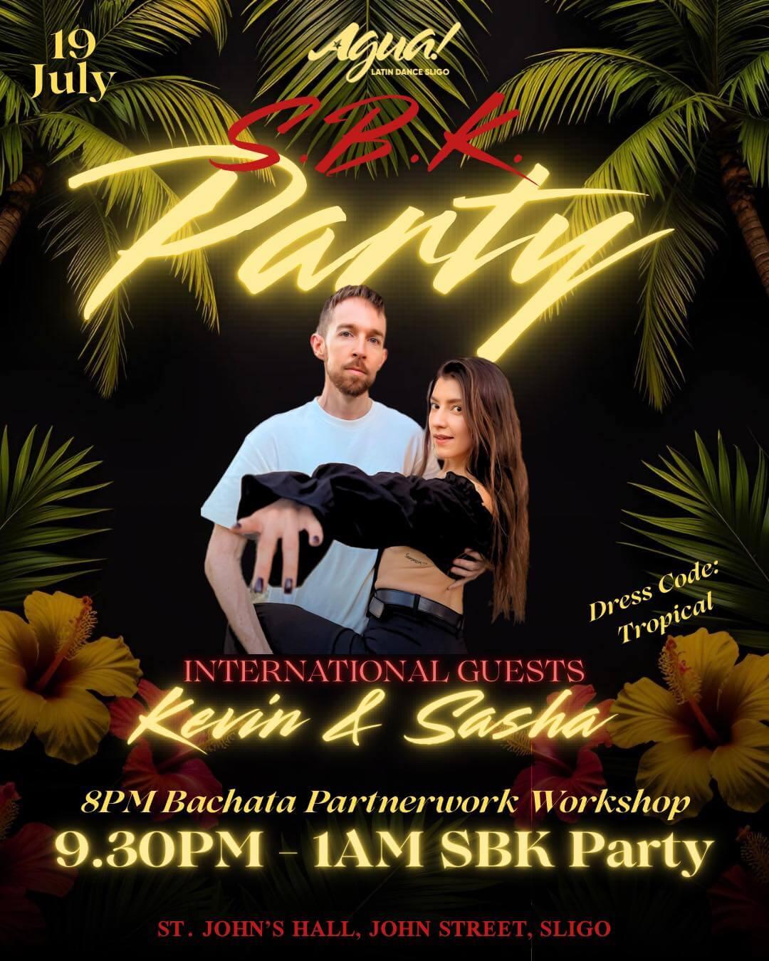 Agua Latin Dance Bachata party with Kev and Sasha at St. John's Hall Sligo