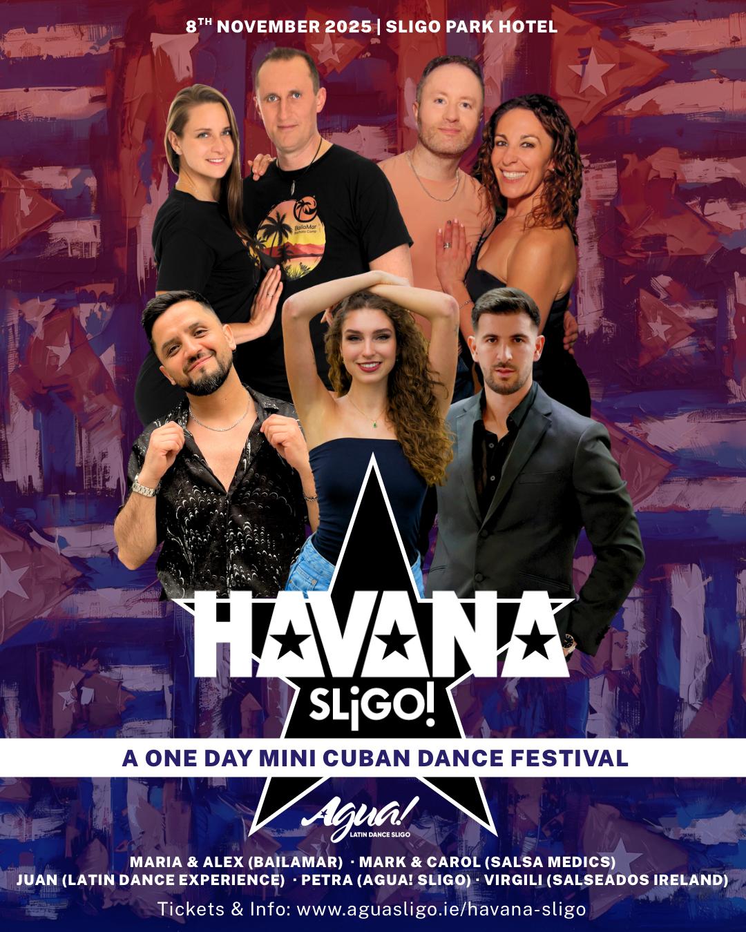 Havana Sligo Cuban Dance Festival poster with Salsa and Bachata workshops